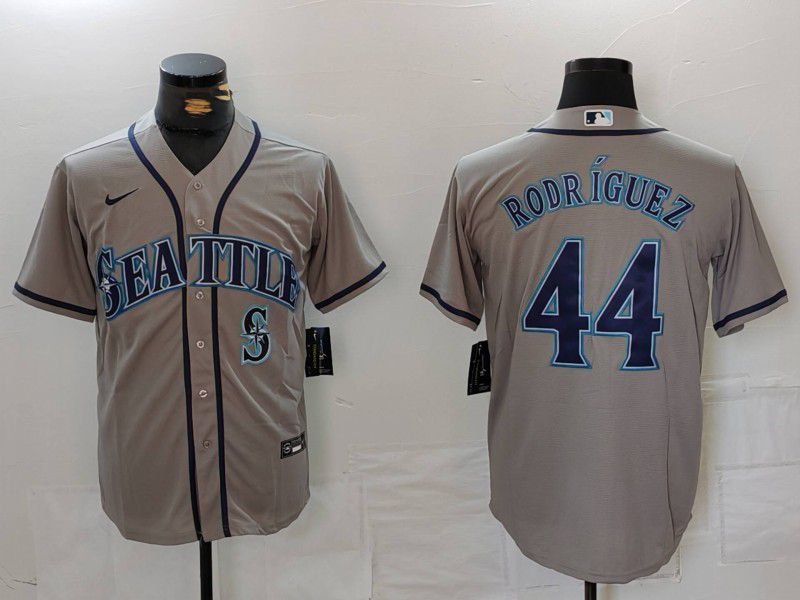 Men Seattle Mariners #44 Rodr iguez Grey Game 2024 Nike MLB Jersey style 2